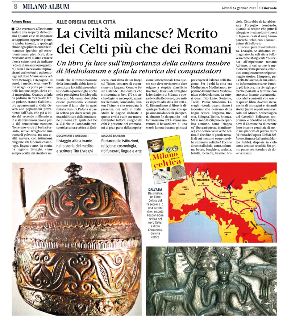 Milano nasce celtica – Recensione 14 Gennaio 2021